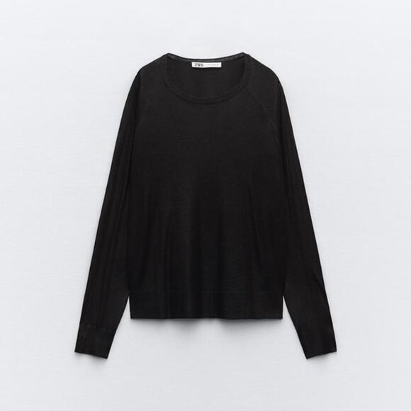 ZARA FOIL FINE KNIT SWEATER - Medium - Picture 1 of 11